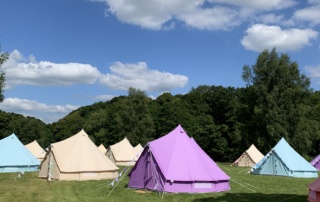 Tents in the country in England